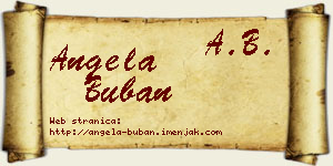 Angela Buban vizit kartica